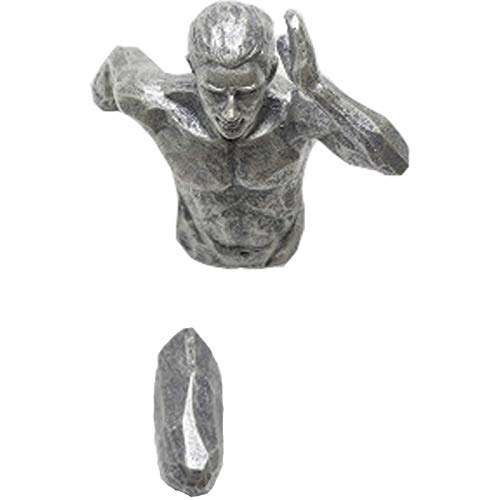 Pevfeciy Kreativer Klettermann Athlet Skulptur Craft Anhänger Wand Statue Wohnzimmer-Wand-Deko Dekofigur aus Kunstharz und Metall, zum Aufhängen,Wandkunst, tolle Geschenkidee,Silber,D Pevfeciy Kreativer Klettermann Athlet Skulptur Craft Anhänger Wand Statue Wohnzimmer-Wand-Deko Dekofigur aus Kunstharz und Metall, zum Aufhängen,Wandkunst, tolle Geschenkidee,Silber,D