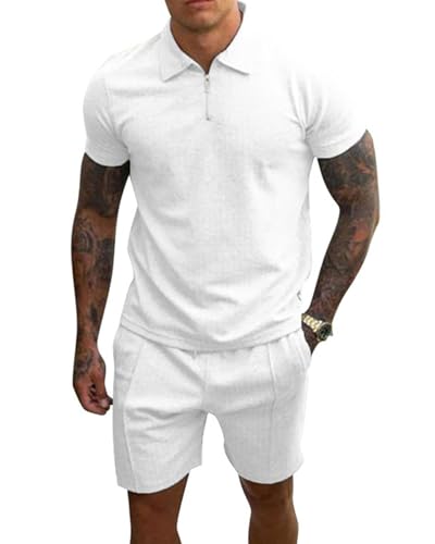 Survêtement homme été ensemble 2 pièces t-shirt polo business et short jogging PRIVIMIX