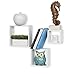 WALLNITURE Modern Home Decor Square Cube Floating Wall Shelf White Set of 3