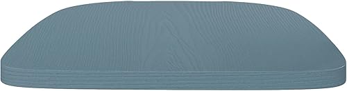 Miniatura 6 de Flash Furniture Perry - Juego de 4 asientos de madera de poliresina, poliestireno azul verdoso, bordes redondeados para mayor comodidad, para sillas