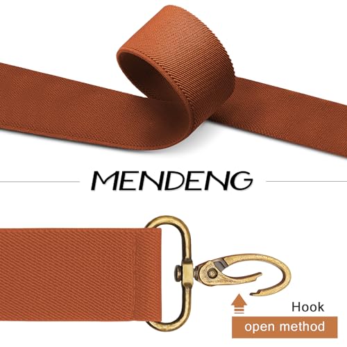 Image of MENDENG Suspenders for Men Heavy Duty Swivel Hooks Retro X-Back Adjustable Brace