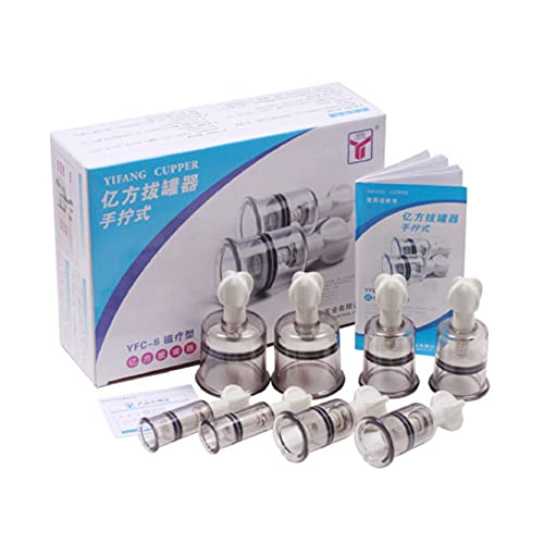 Cupping Set Professional Chinese Acupoint Cupping Therapy Sets,Vacuum Twist Suction Cupping Device Magnetic Pump Cellulite Cupping Massage Kit,8-Cup