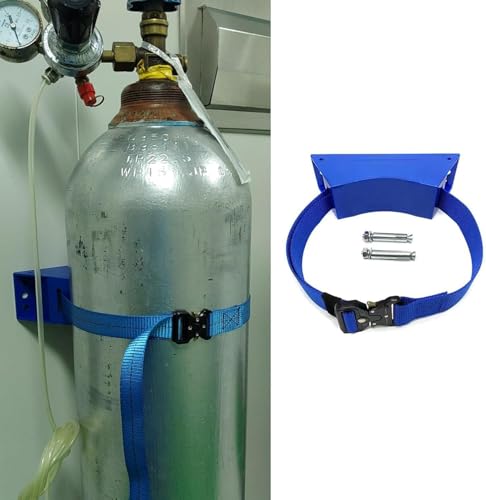 Support bouteille oxygène mural plastique bleu pour cabinet
