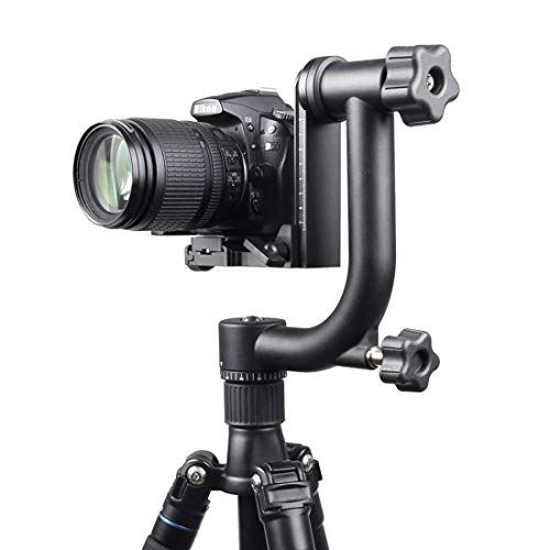 Image of Professional Heavy Duty Metal 360 Degree Panoramic Gimbal Tripod Head with Arca-Swiss Standard 1 /4'' Quick Release Plate and Bubble Level for Digital SLR Cameras up to 30lbs /13.6kg