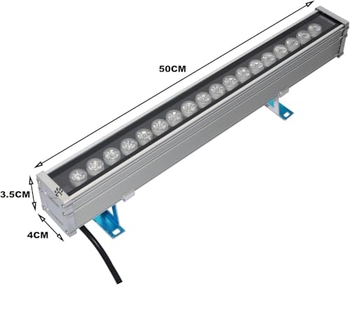 Image of Mufasa 18 Watts Wall Washer Linear Laser LED Outdoor Adjustable Light IP54 Waterproof 50CM (Driver in -Built, Warm White)