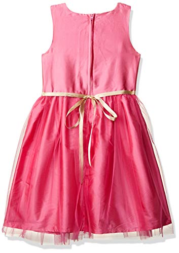 Image of A.T.U.N. (All Things UBER Nice) Girls Fit and Flare Embroidered Sleeveless Knee Length Dress for Party and Special Occasions