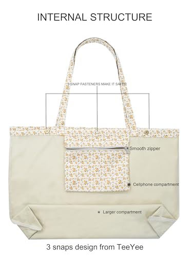 Bolso Tote Grande de Pana Mujer TeeYee miniatura 6