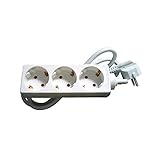 Avec protection enfant Multiprise triple multiprise Schuko avec sécurité enfant 1,5 m Blanc