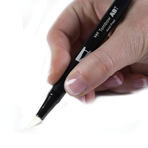 Tombow 56645 Dual Brush Pen, N00 - Colorless Blender, 1-Pack. Blendable, Brush And Fine Tip Marker #TOP1
