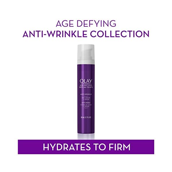 Olay Face Serum by Age Defying Anti-Wrinkle 2-in-1 Day Cream Plus Face Serum, Aloe Vera, 1.7 Fl Oz