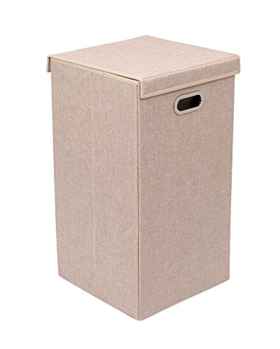 Laundry Hamper With Lid | Removable Mesh Bags | Single Compartment Clothes Hamper | Cream #TOP1