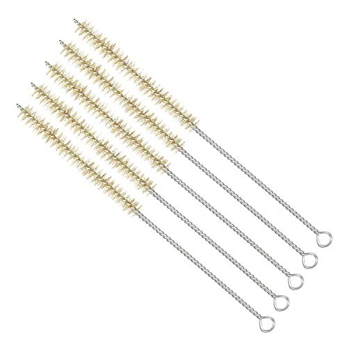 QUARKZMAN - QUARKZMAN 12mm Dmr Reagenzglasbürste x 5Stk Drehgriff Borsten Reinigungsbürsten Waschschlauch für Laborsatz Chemie, [8,66" Länge]