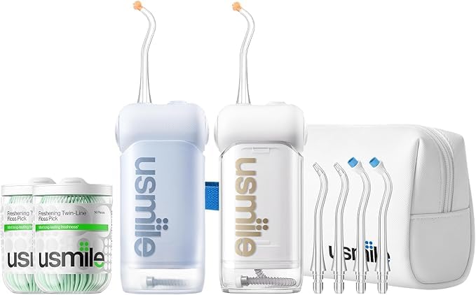 Hydropulseurs portables usmile C10 contre la plaque dentaire kit complet avec fil dentaire