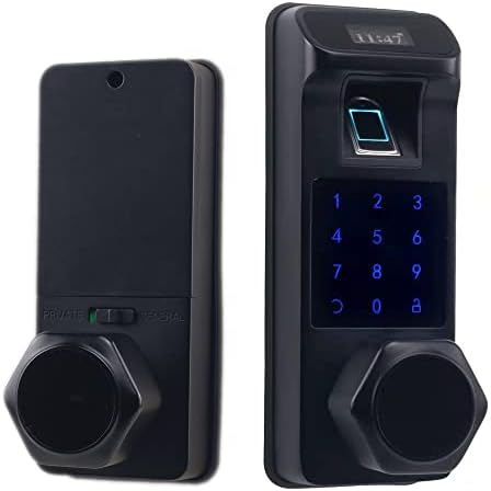 Harfo K1 Fingerprint Door Lock, Keyless Entry Door Lock, Keypad Lock, Biometric Door Lock, Digital Door Lock for Home and Office (Black)