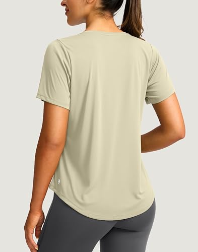 Image of Women's Short Sleeve Workout Shirts UPF 50+ Sun Protection T-Shirts Quick Dry Breathable Gym Running Hiking Tops for Women