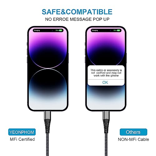 Image of iPhone Charging Cable 1 m 2 Pack [MFi Certified], USB Lightning Cable 1 m Charging Cable iPhone Fast Charging Cable USB iPhone Cable Lightning Charging Cable for iPhone 14 13 12 11 Pro Max Mini XS XR