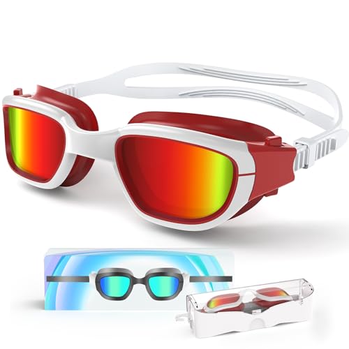 Zeligerstar Polarisiert Schwimmbrille, Anti-Beschlag Swimming Goggles für Erwachsene Jugendliche, Polarisierte UV-Schutzbrille Schwimmbrillen für Herren und Damen
