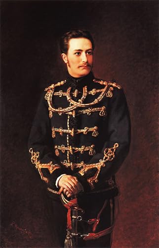 Tableau d'art portrait de hussard Makovsky, impression vintage haut de gamme 60x90cm