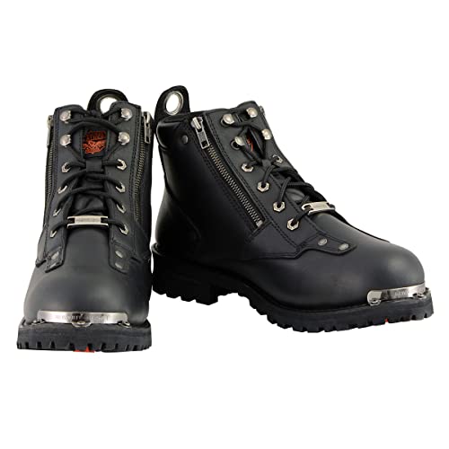 Image of Milwaukee Leather Men's Leather Lace-Up Riding Boots - Motorcycle Biker Footwear for Street & Daily Wear