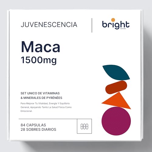 Maca Andina Premium 1500 mg - Alta Potencia. 28 Dosis Diarias para Energía, Vitalidad y Bienestar Integral