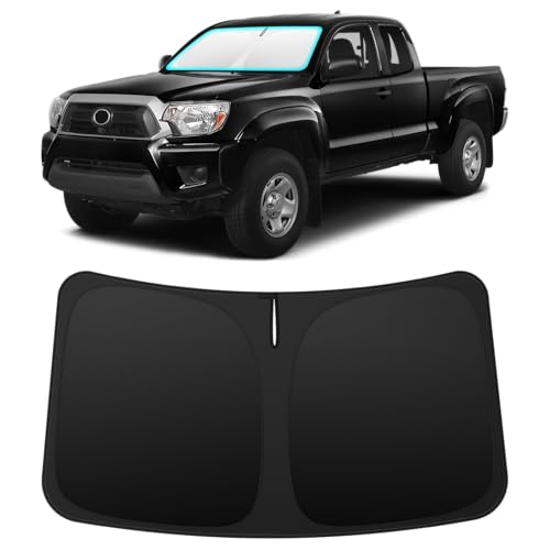 Image of INSAUTO Custom Fit Windshield Sun Shade for Toyota Tacoma 2005-2015 | Foldable Front Window Sunshade Car Accessories, UV & Heat Reflector, Keeps Interior Cool, Includes Storage Bag