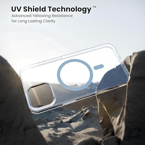 Image of Anti-Yellow Clear Case for iPhone 14 Plus | UV Shield Technology | Zero-Yellowing Formula | MagSafe Compatible | Drop Protection (TPU + Polycarbonate | Crystal Clear)