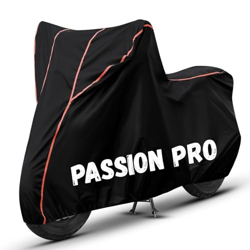 Image of Bike Cover for Passion Pro (Old) 100% Waterproof, Dustproof & Scratch Resistant| Fully Bottom Elastic UV Resistant Heavy Duty Body Cover | All Weather Outdoor Use