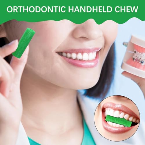 20 Stück Aligner Chewies, Grün Kieferorthopädische Kauartikel Wiederverwendbar Aligner Tablett Sitzer Minzduft Chewies Waschbar Aligner Chompers für Zahnspangen Unsichtbare Zahnspange beißt