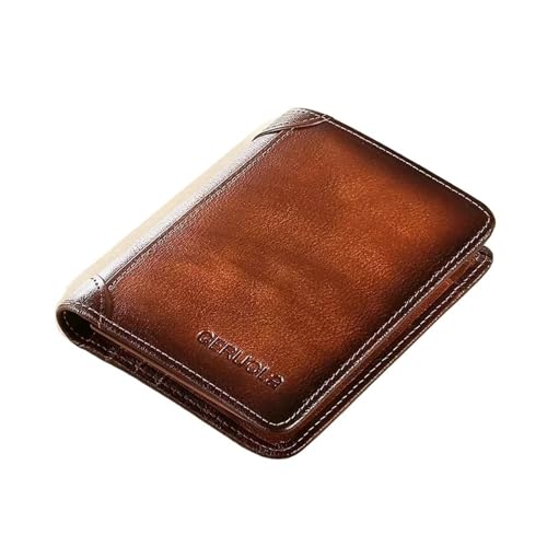Portefeuille vintage en cuir marron, le cadeau idéal et utile pour homme