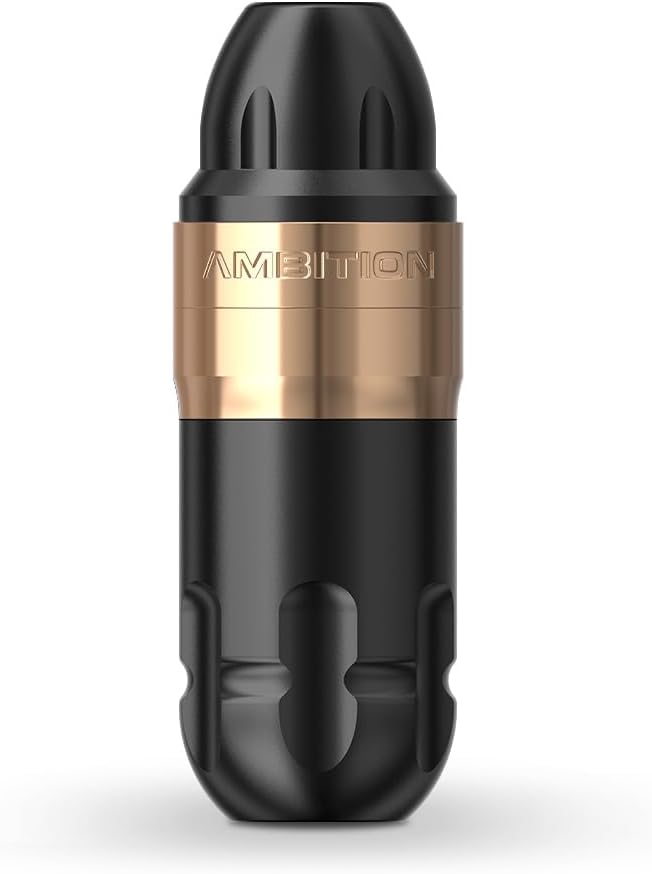 Ambition Shura Rotary Tattoo Machine with Advanced Stabilizing System - Short Tattoo Pen with Coreless Motor RCA Interface Tattoo Gun Supply for Professional Tattoo Artists