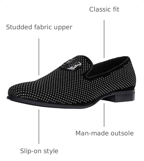 Image of Stacy Adams Men's Swagger Studded Ornament Slip-on Driving Style Loafer