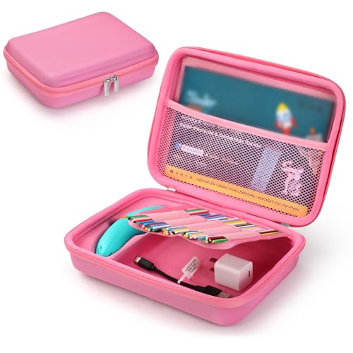 Hard Case Compatible with 3Doodler Start+ Essentials (2023) for 3D Pen Set for Kids, Art Activity Set Carrier Case for Printing Filament Refill and USB Charger,Pink (Box Only)