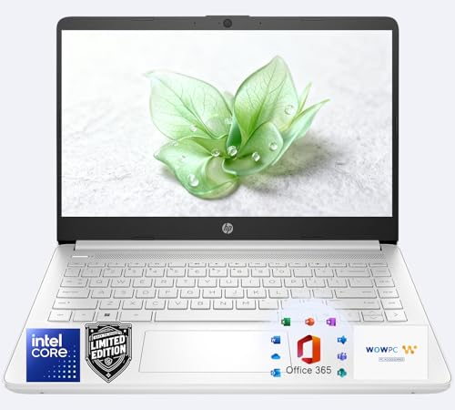 Image of HP Ultrabook Laptop for Students and Business • Office 365 & Copilot AI • Intel 4-Core CPU • 1.1TB Storage (1TB OneDrive and 128GB SSD) • 8GB RAM • Windows 11 w /o Mouse