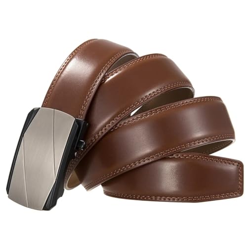 Men's Metal Belt, Automatic Buckle Genuine Leather Belt, Suitable For Business Casual Wear3