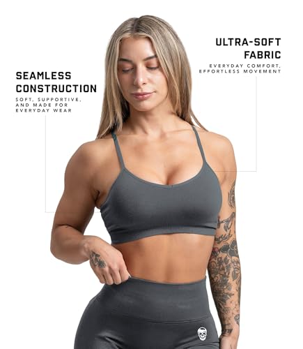 Image of Gymreapers Seamless Sports Bra for Women - Wireless Compression Padded Supportive Bras for Gym, Yoga, & Fitness