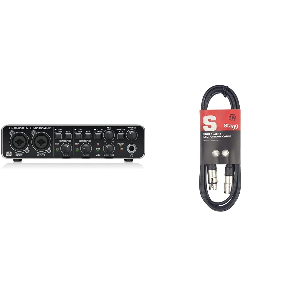 Behringer UMC204HD Audiophile 2x4, 24-Bit/192 kHz USB Audio/MIDI