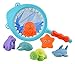 ZSY Giocattoli da bagno del bambino Granpay, 7 pezzi Baby Squirt Squirt Giocattolo da bagno Set con rete da pesca, Giocattoli educativi Bambino Kit Seabed World Animals Animali Giocattoli galleggianti