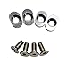 Aluminum Alloy Upgrades Fixing Motor Base Reinforcement Motor Mount Spacer for Traxxas 1/8 Sledge 95076-4 4pcs - Silver