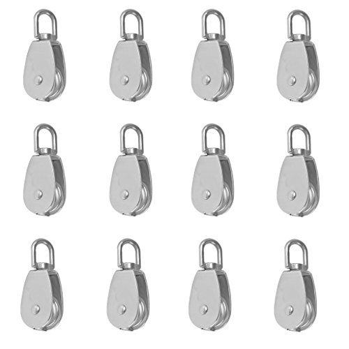 Preisvergleich Produktbild Sharplace 12 Stück Edelstahl Umlenkrolle Set