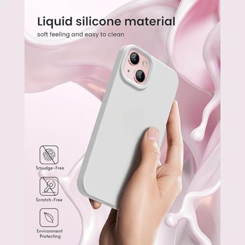 Image of Premium Liquid Silicone Case for iPhone 11 - Slim Full Body Protective Back Cover with Soft Microfiber Lining, Anti-Slip Grip Scratch Resistant Phone Case(White)