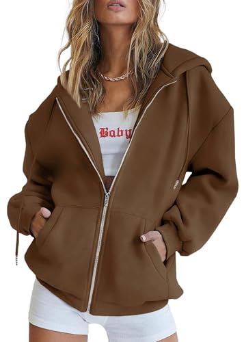 Image of PRETTYGARDEN Women's 2026 Spring Zip Up Y2K Hoodies Casual Long Sleeve Sweatshirts Fall Winter Track Jackets with Pockets