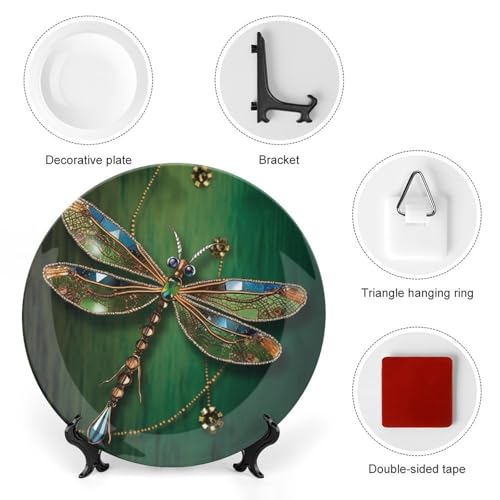 Plato decorativo de porcelana Bone China Dragonfly 6 pulgadas miniatura 3