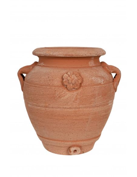 Biscottini Set 2 Vasi terracotta artigianali 16x20x16 cm - Vaso terracotta interno ed esterno - Vasetti piante grasse Made in Italy