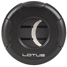 Lotus Meteor Cigar Cutter with Double Guillotine Blades, All Metal Housing, Single or Double Action, Spring Loaded Locking Mechanism, Compact Slim Design Black Crackle