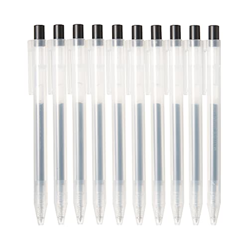 Bolígrafo gel retractil Muji 0.5 mm set 10 negro miniatura 1