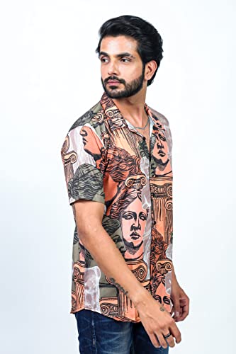 Image of HARPITA Men's Poly Cotton Digital Printed Stitched Half Sleeve Shirt