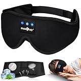 MUSICOZY スリープヘッドホン、Bluetooth 5.4 スリープマスク ヘッドバンド ヘッドホン スリーピングアイマスク、横向き寝用 HDステレオスピーカー搭載ワイヤレス音楽イヤホン、クールなガジェット ユニークなギフト