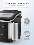 Hicozy Portable Ice Maker Countertop, Portable Ice Machine 9 Cubes in 6 Mins, 26 lbs/24Hrs 2 Ice Sizes, Ice Maker Machine Self-Cleaning with Ice Scoop and Basket, Father Day Gifts, Bar-Black