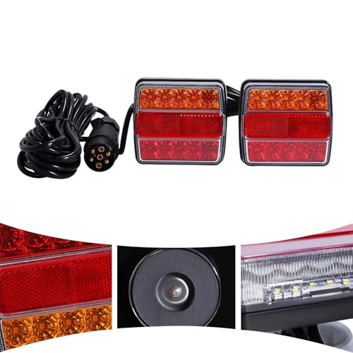 Luces traseras magnéticas LED con cable de 7,5m para tablero de coche 12V 5