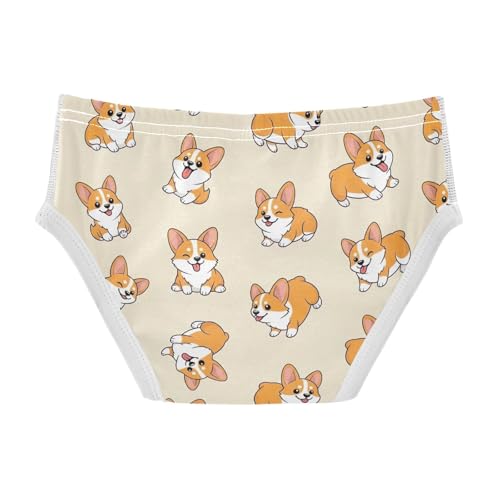 CHIFIGNO Briefs for Boys Cute Cartoon Dog Beige Cotton Boys Underwear Soft Breathable Underwear Briefs2